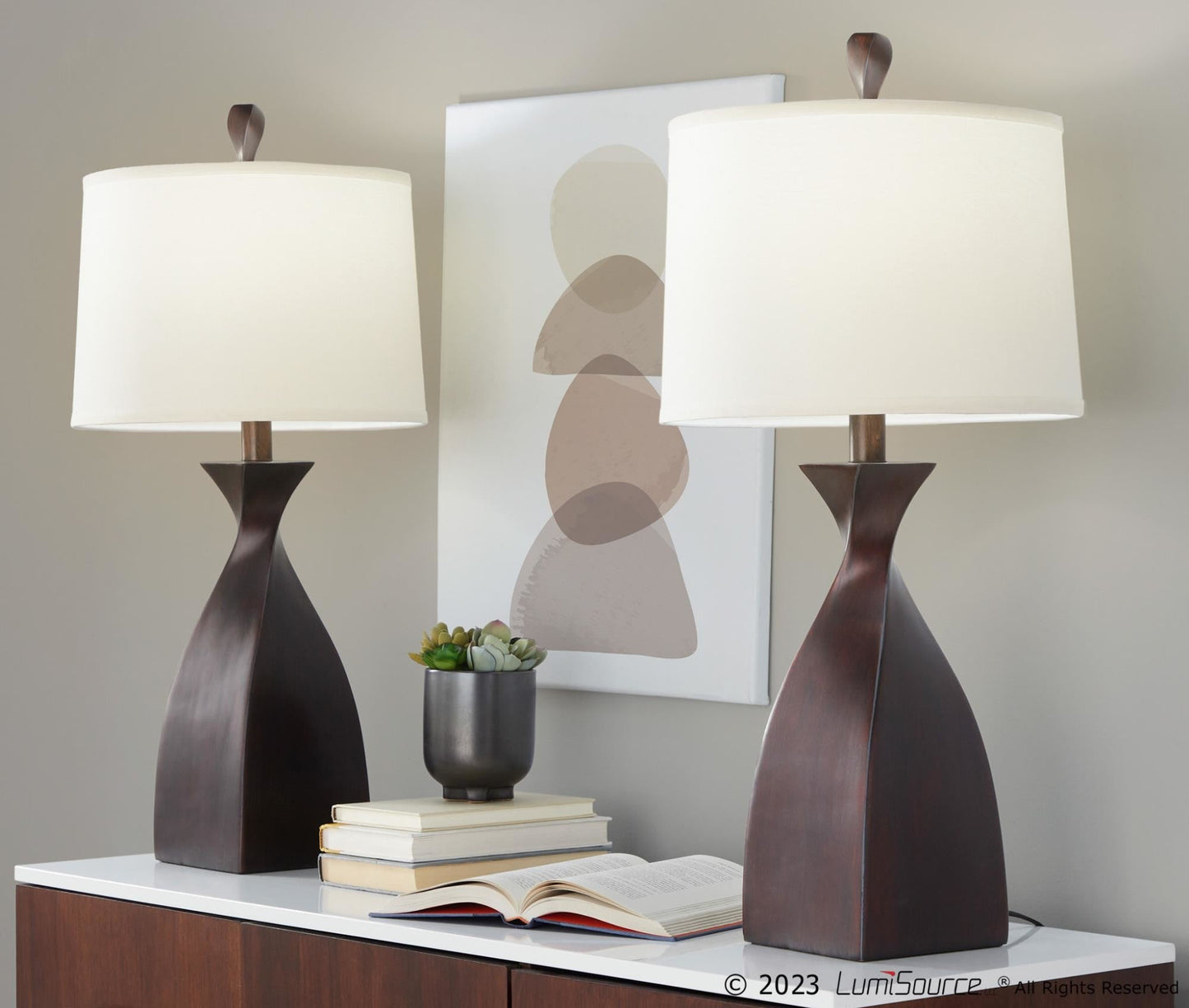 Majestic Office Furniture 30" Polyresin Table Lamp - Set of 2