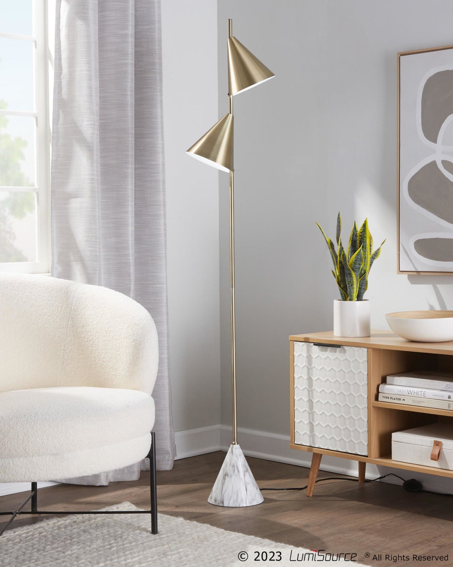 Majestic Office Furniture 65" Metal Floor Lamp