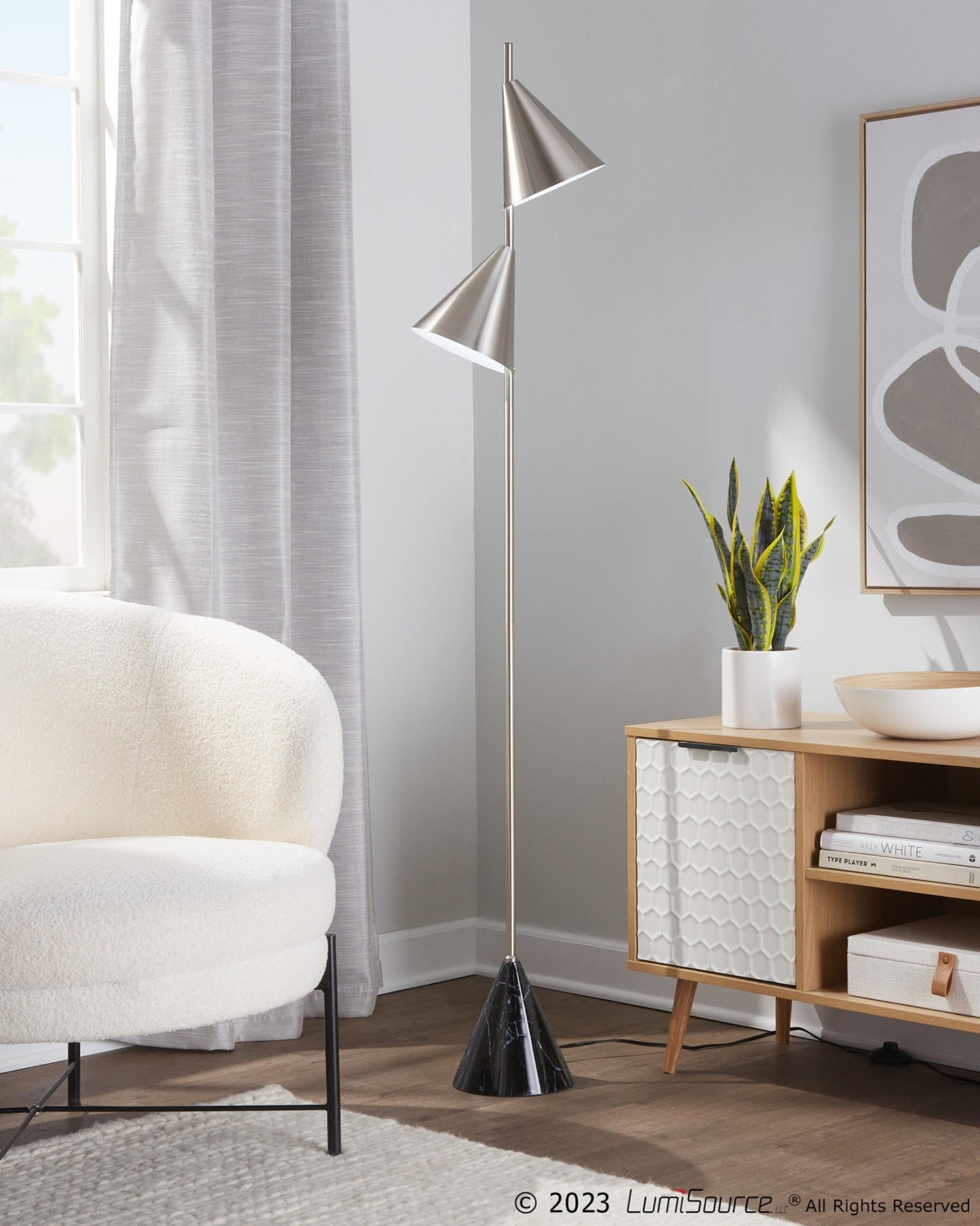 Majestic Office Furniture 65" Metal Floor Lamp