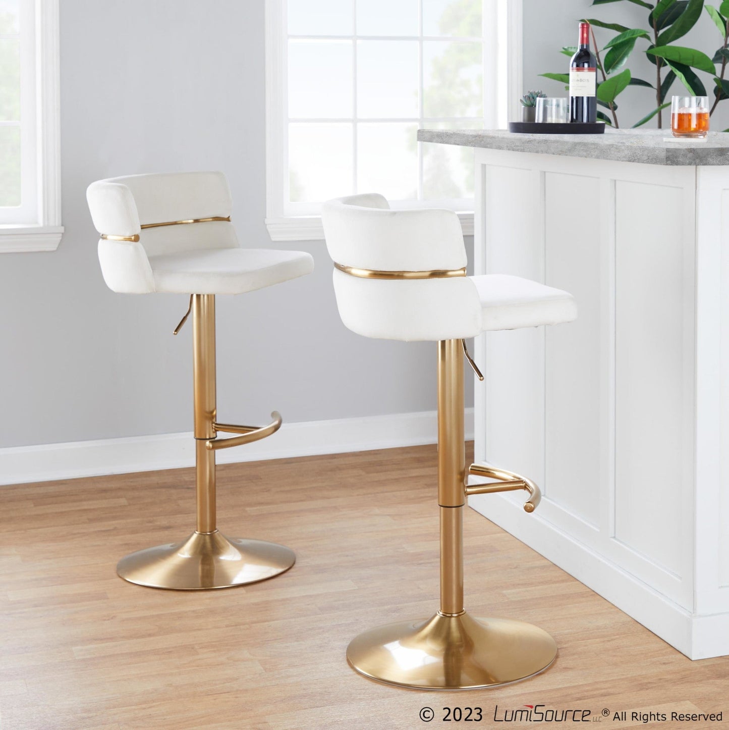 Majestic Office Furniture Adjustable Barstool - Set of 2