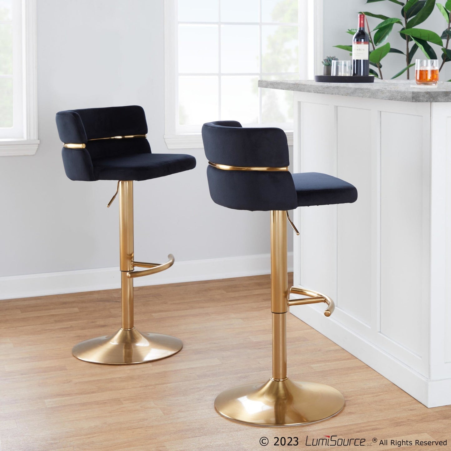 Majestic Office Furniture Adjustable Barstool - Set of 2