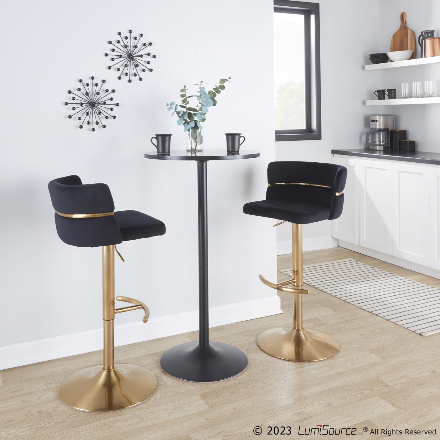 Majestic Office Furniture Adjustable Barstool - Set of 2
