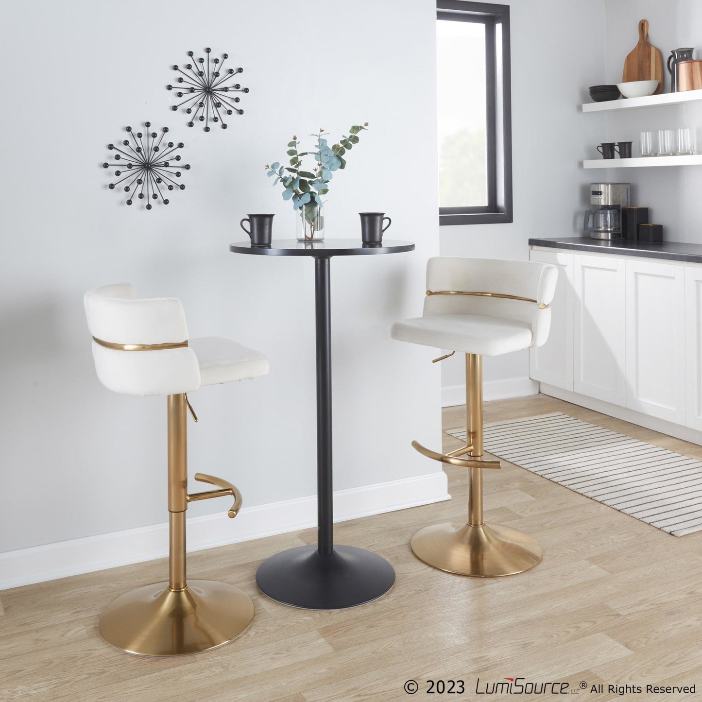 Majestic Office Furniture Adjustable Barstool - Set of 2