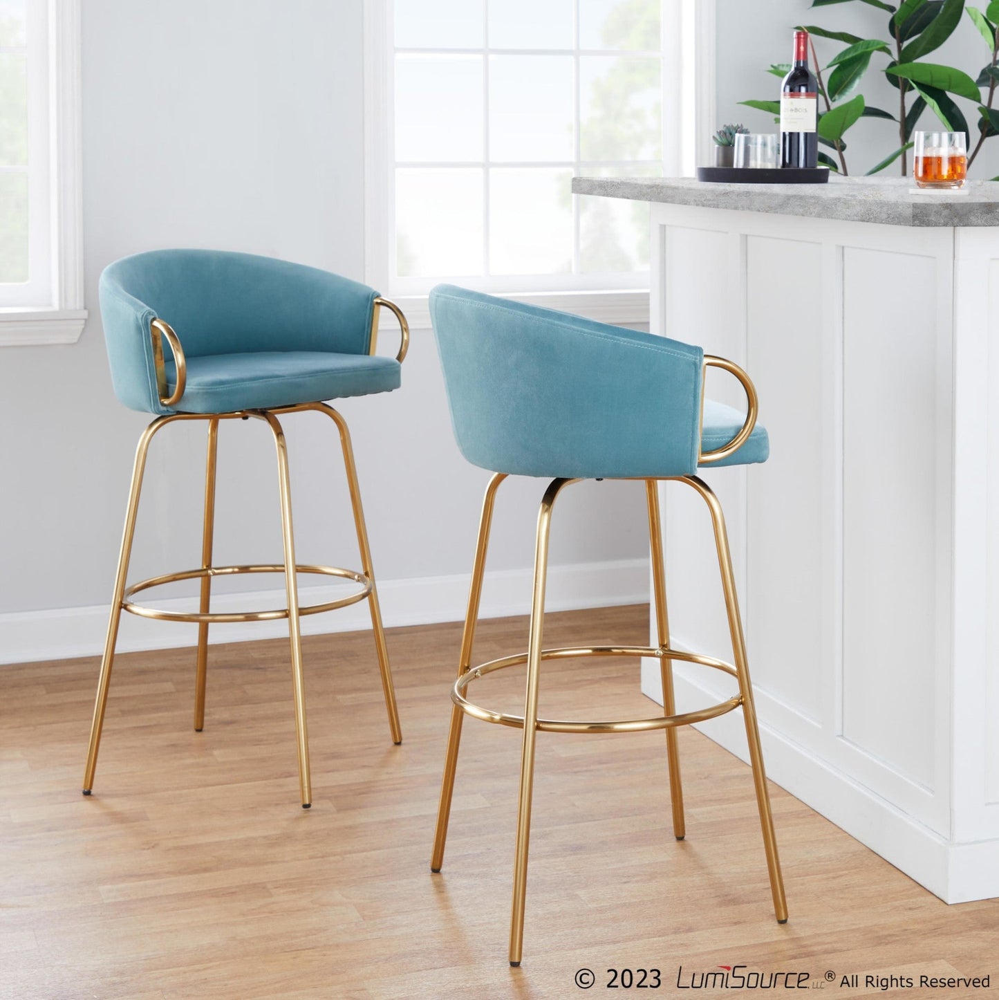 Majestic Office Furniture 30" Fixed-Height Barstool - Set of 2