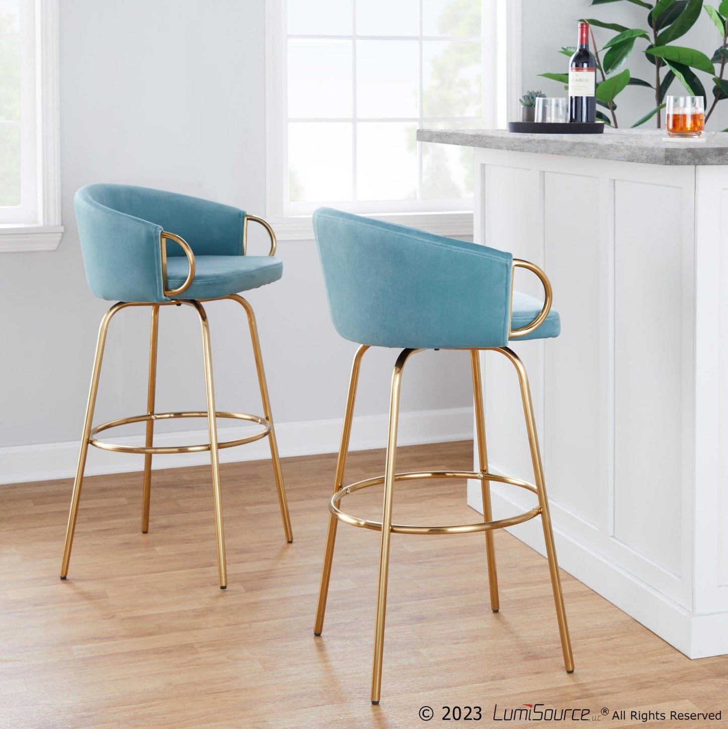 Majestic Office Furniture 30" Fixed-Height Barstool - Set of 2