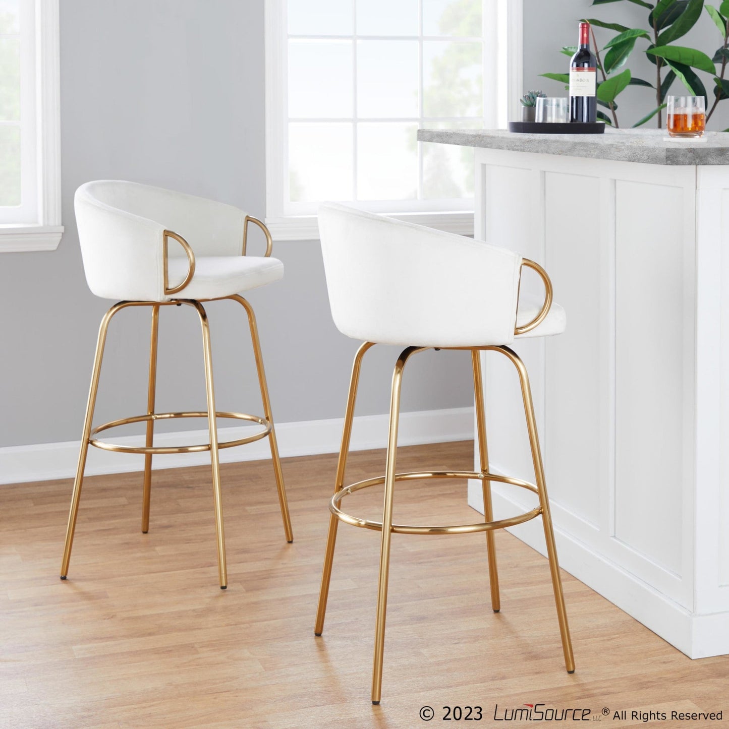 Majestic Office Furniture 30" Fixed-Height Barstool - Set of 2