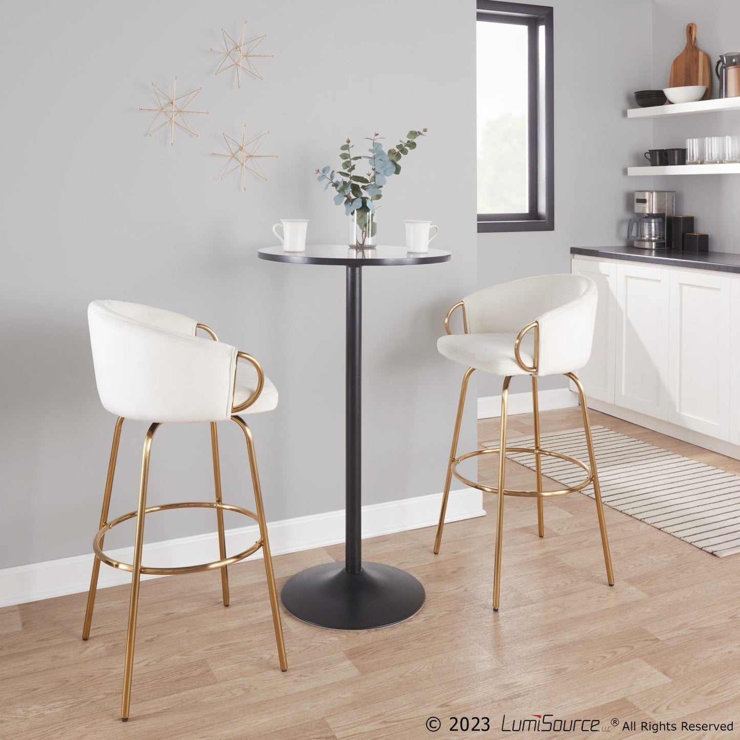 Majestic Office Furniture 30" Fixed-Height Barstool - Set of 2