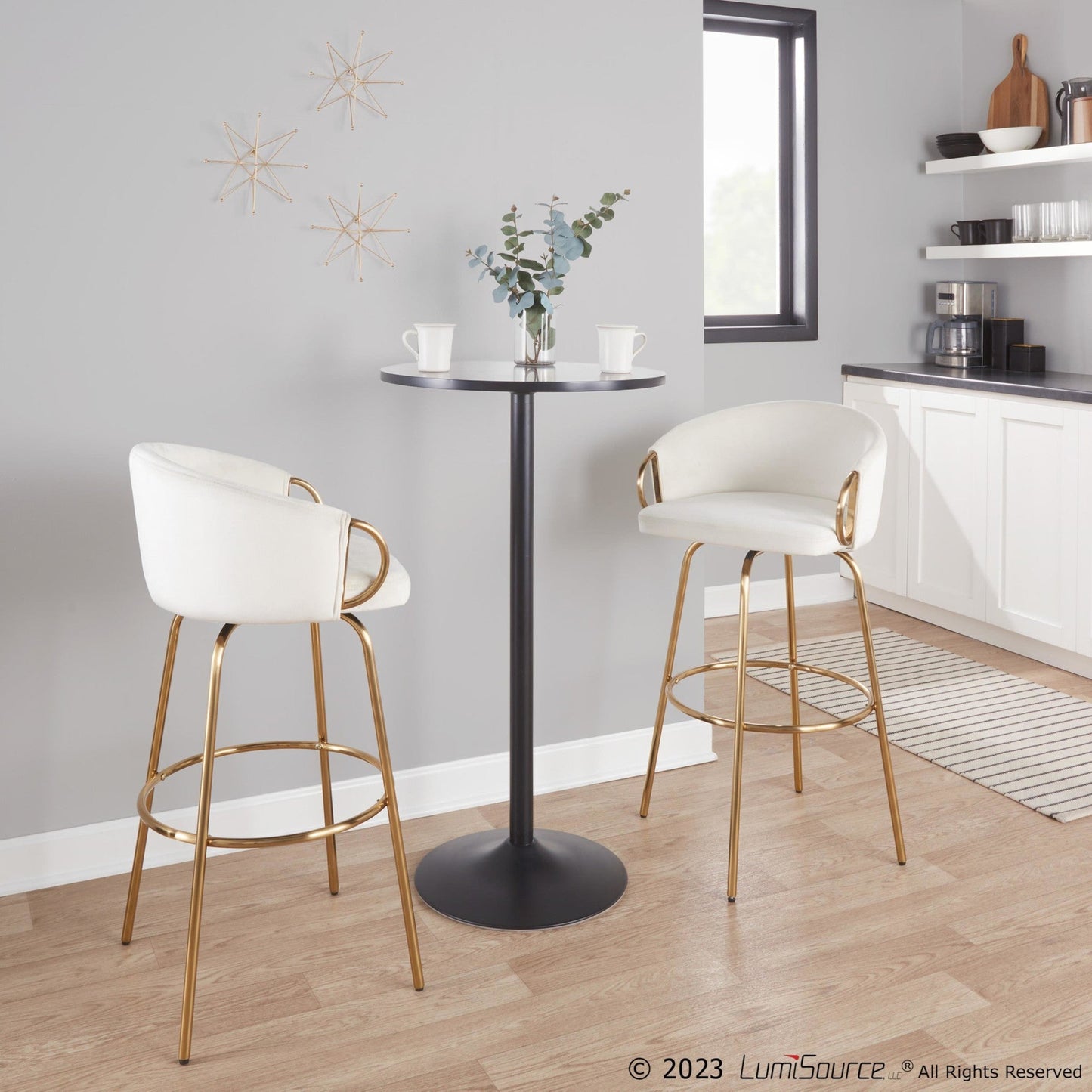 Majestic Office Furniture 30" Fixed-Height Barstool - Set of 2