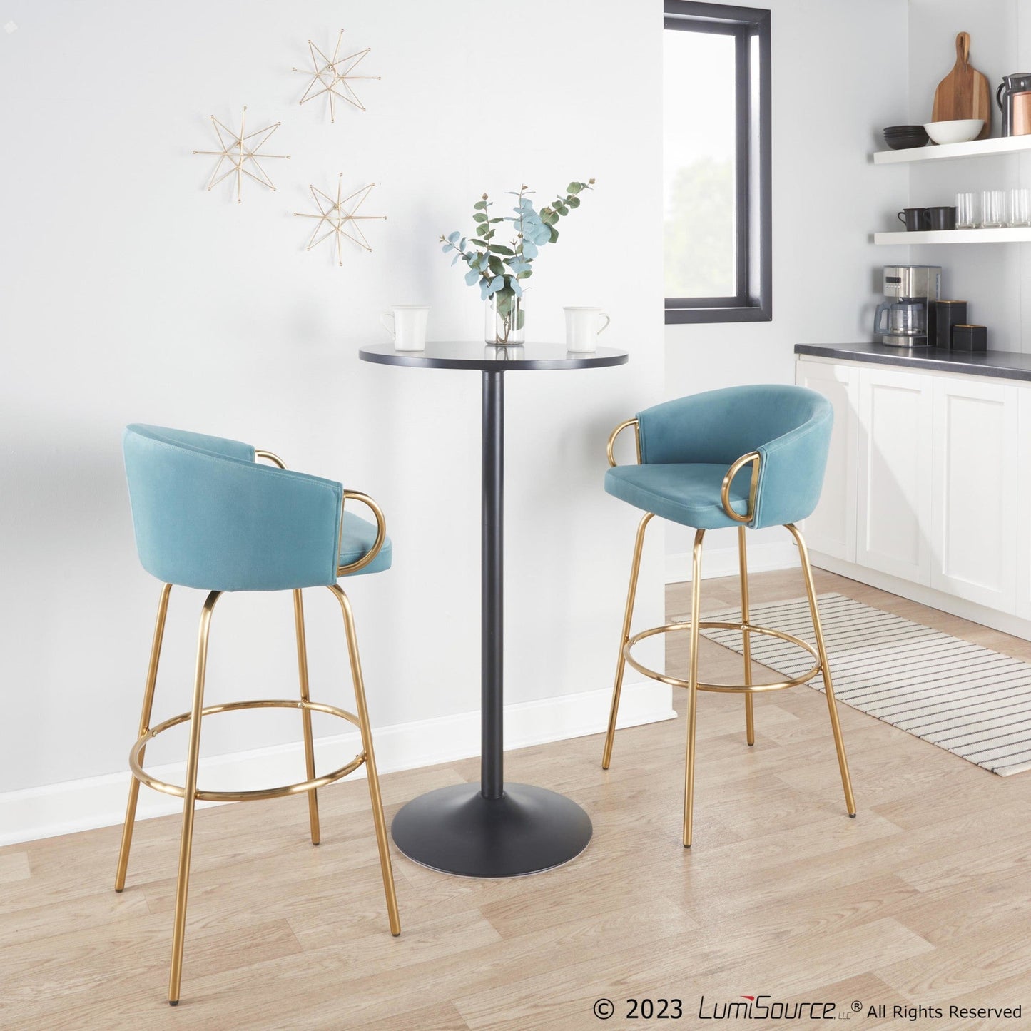 Majestic Office Furniture 30" Fixed-Height Barstool - Set of 2