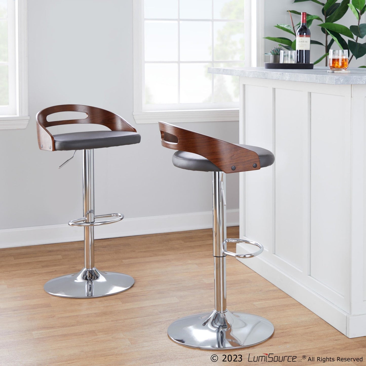 Majestic Office Furniture Adjustable Barstool - Set of 2