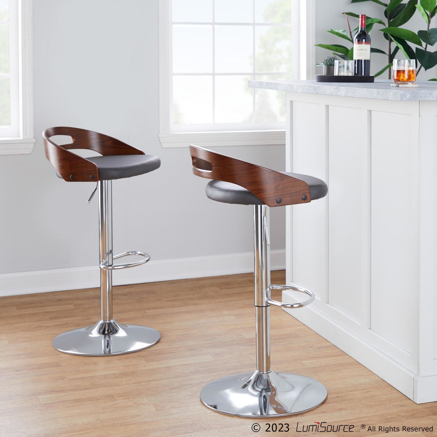 Majestic Office Furniture Adjustable Barstool - Set of 2