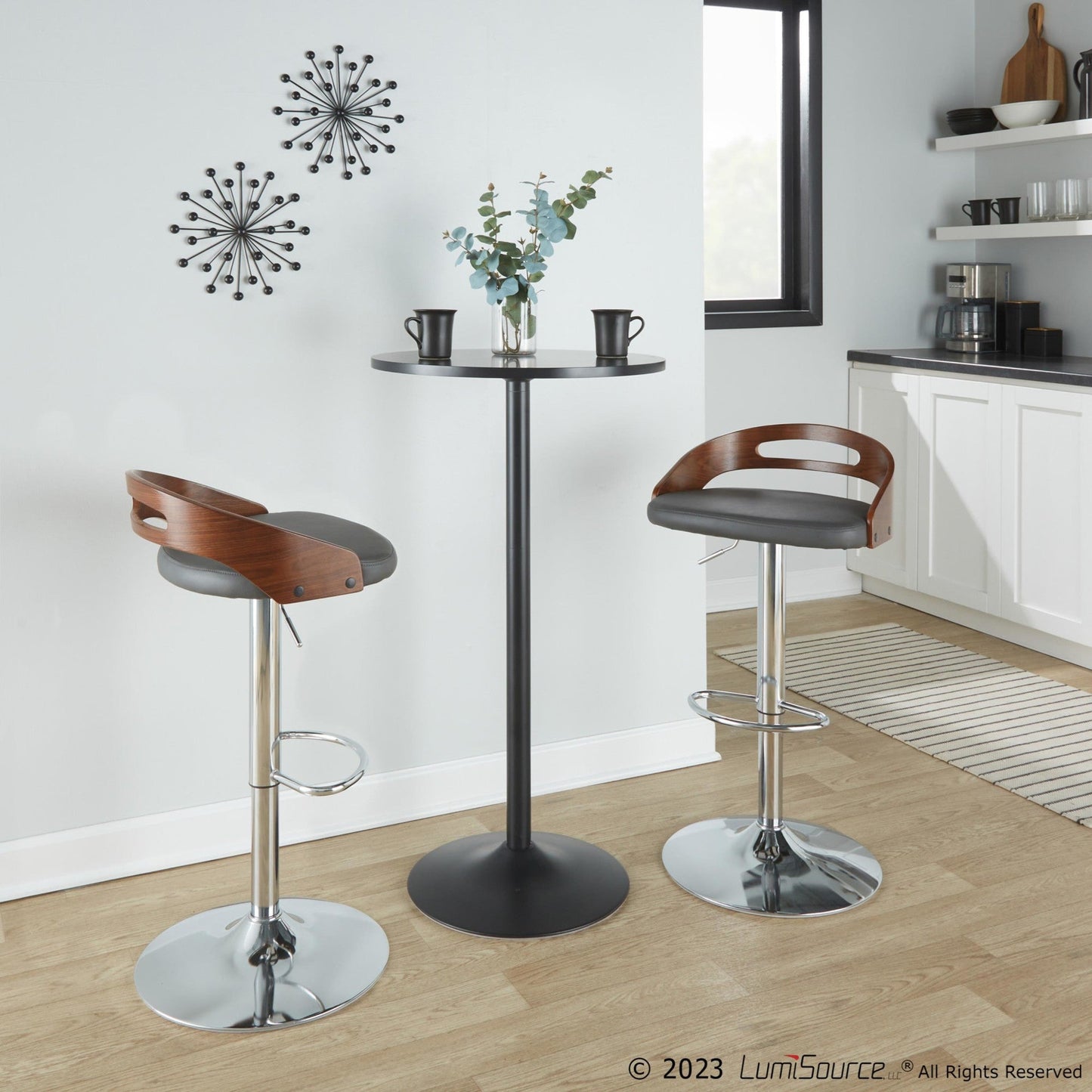 Majestic Office Furniture Adjustable Barstool - Set of 2