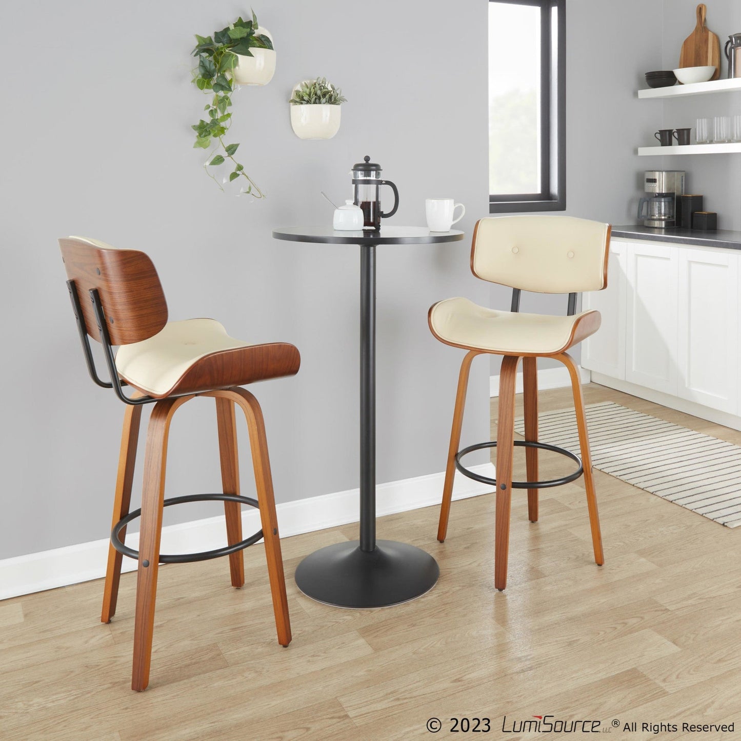 Majestic Office Furniture 30" Fixed-Height Barstool - Set of 2