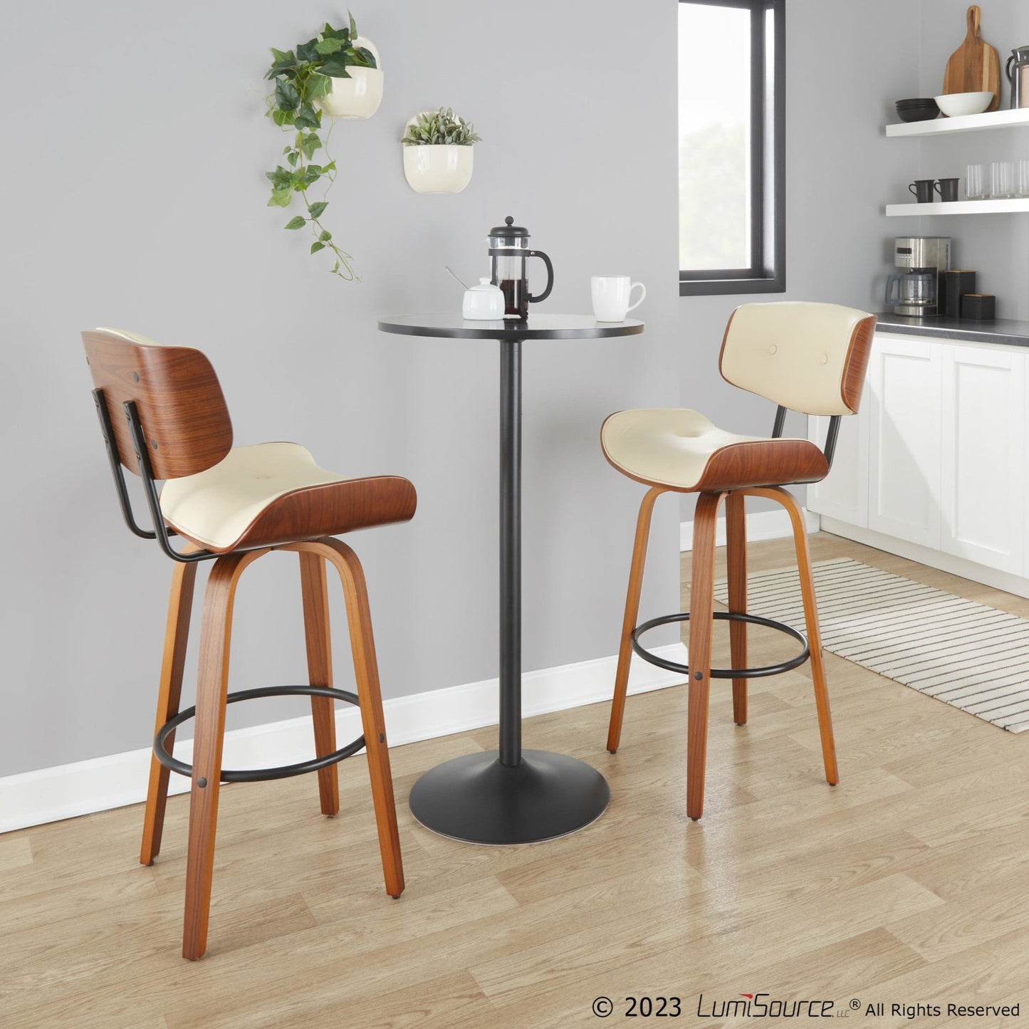 Majestic Office Furniture 30" Fixed-Height Barstool - Set of 2
