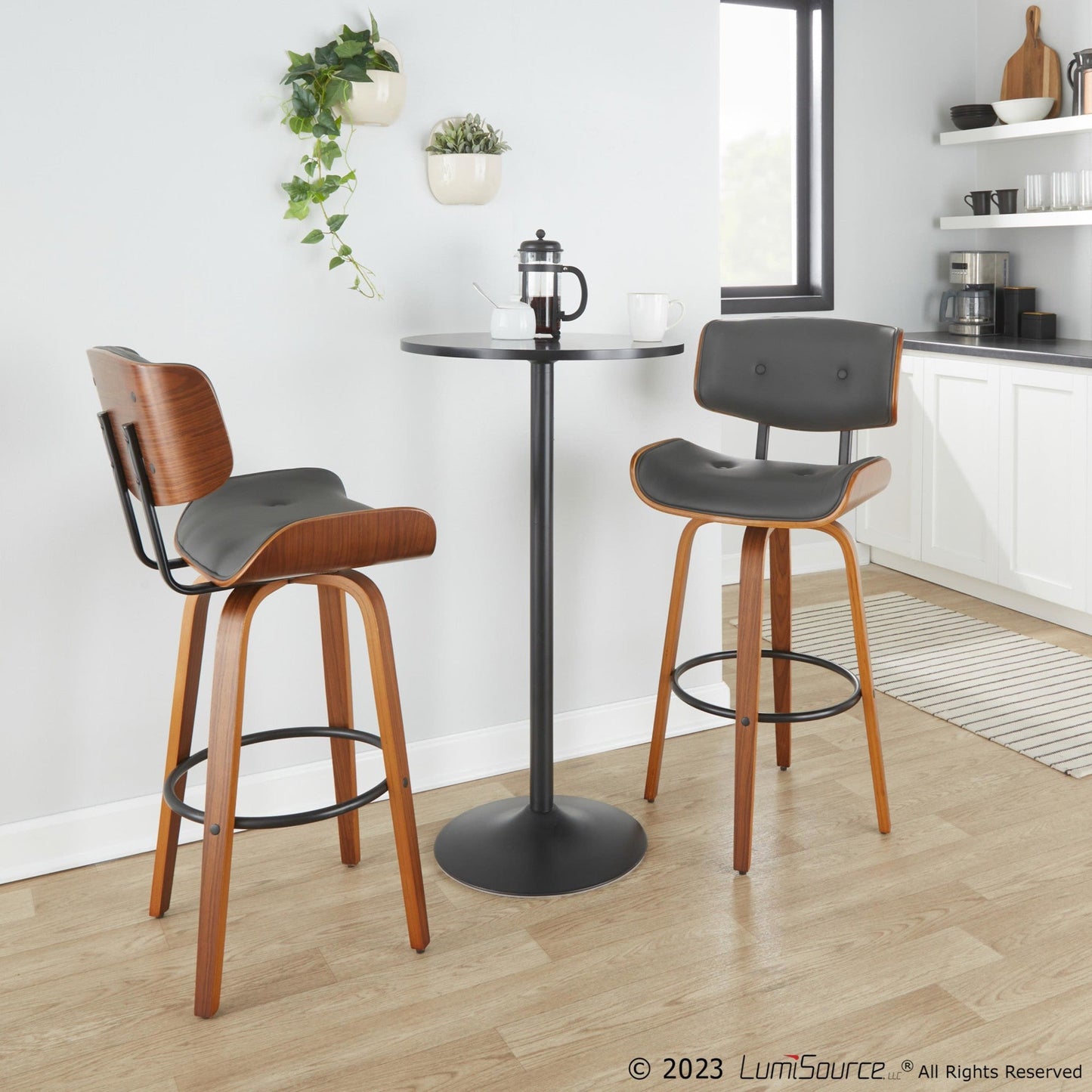 Majestic Office Furniture 30" Fixed-Height Barstool - Set of 2