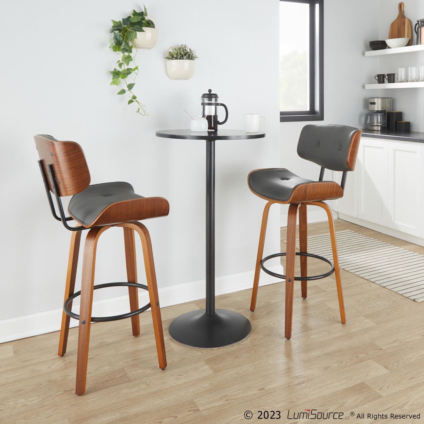 Majestic Office Furniture 30" Fixed-Height Barstool - Set of 2