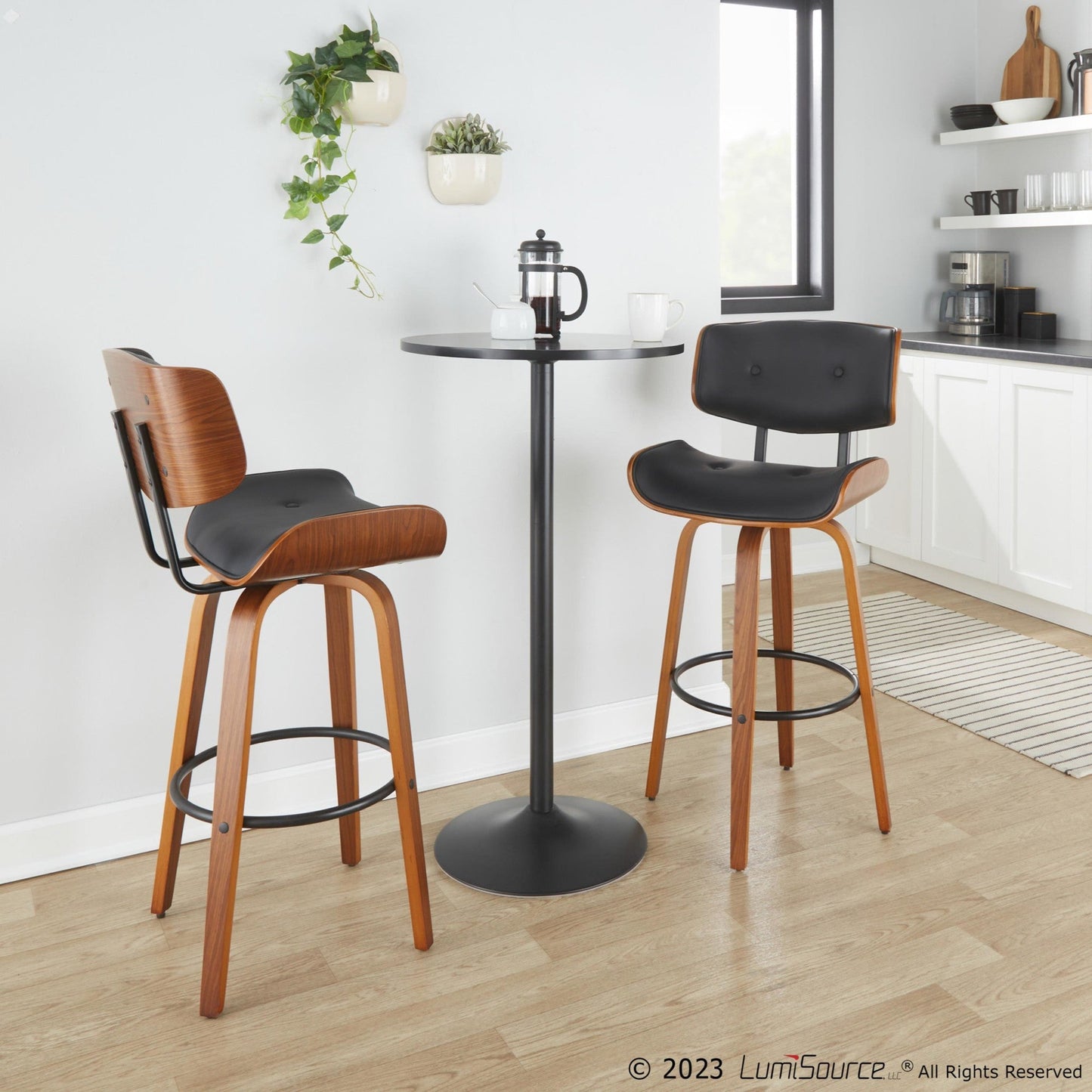 Majestic Office Furniture 30" Fixed-Height Barstool - Set of 2