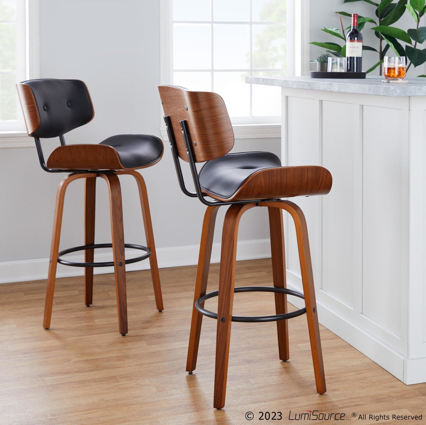 Majestic Office Furniture 30" Fixed-Height Barstool - Set of 2