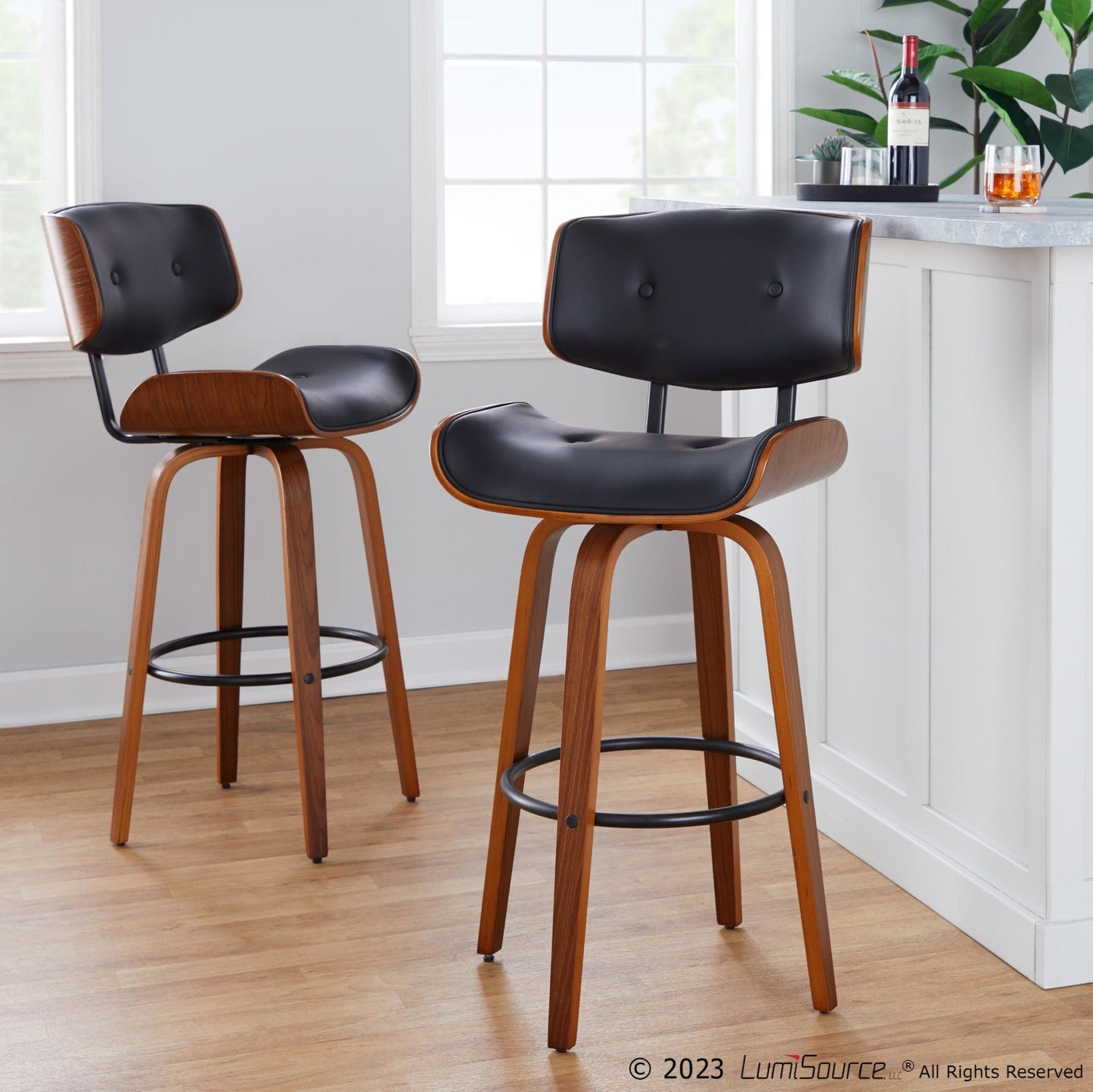 Majestic Office Furniture 30" Fixed-Height Barstool - Set of 2