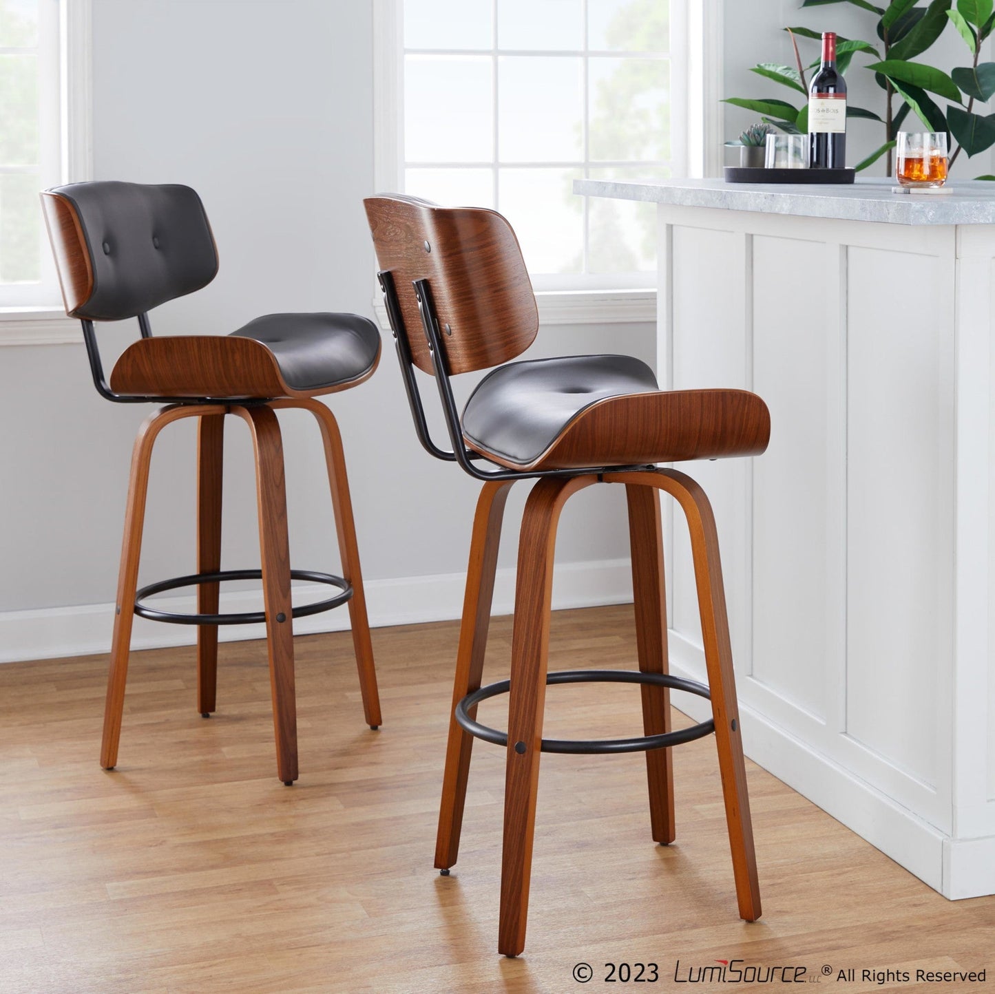 Majestic Office Furniture 30" Fixed-Height Barstool - Set of 2