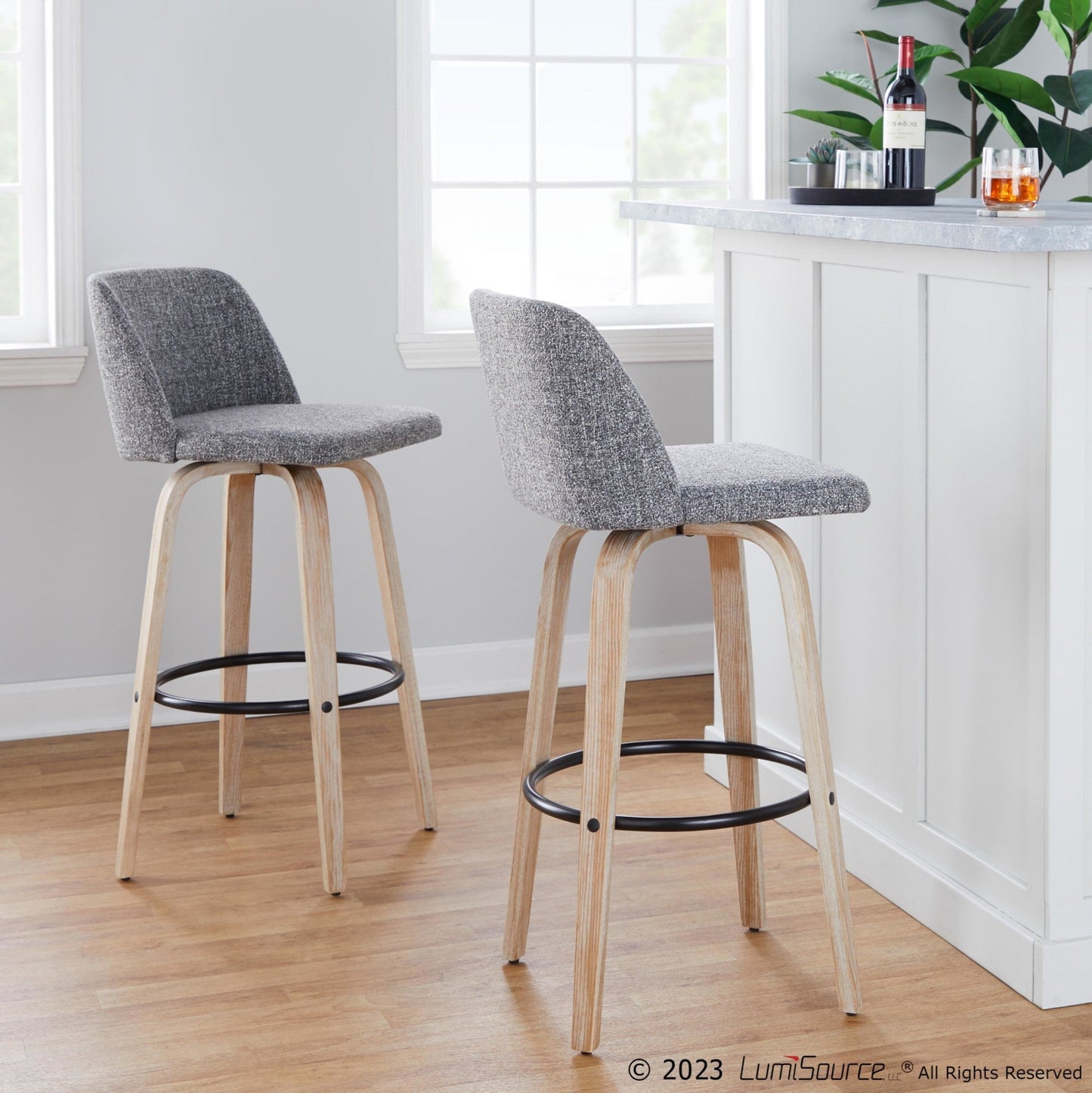Majestic Office Furniture 30" Fixed-Height Barstool - Set of 2