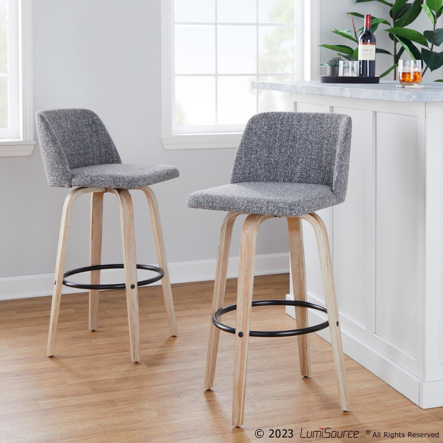 Majestic Office Furniture 30" Fixed-Height Barstool - Set of 2