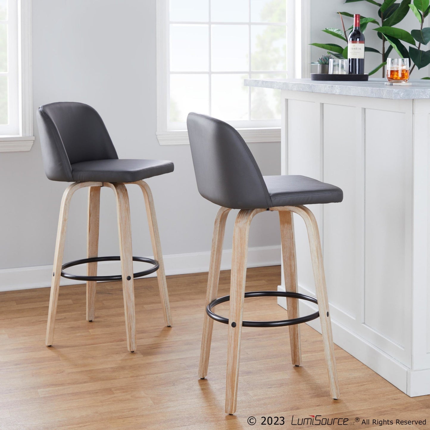Majestic Office Furniture 30" Fixed-Height Barstool - Set of 2