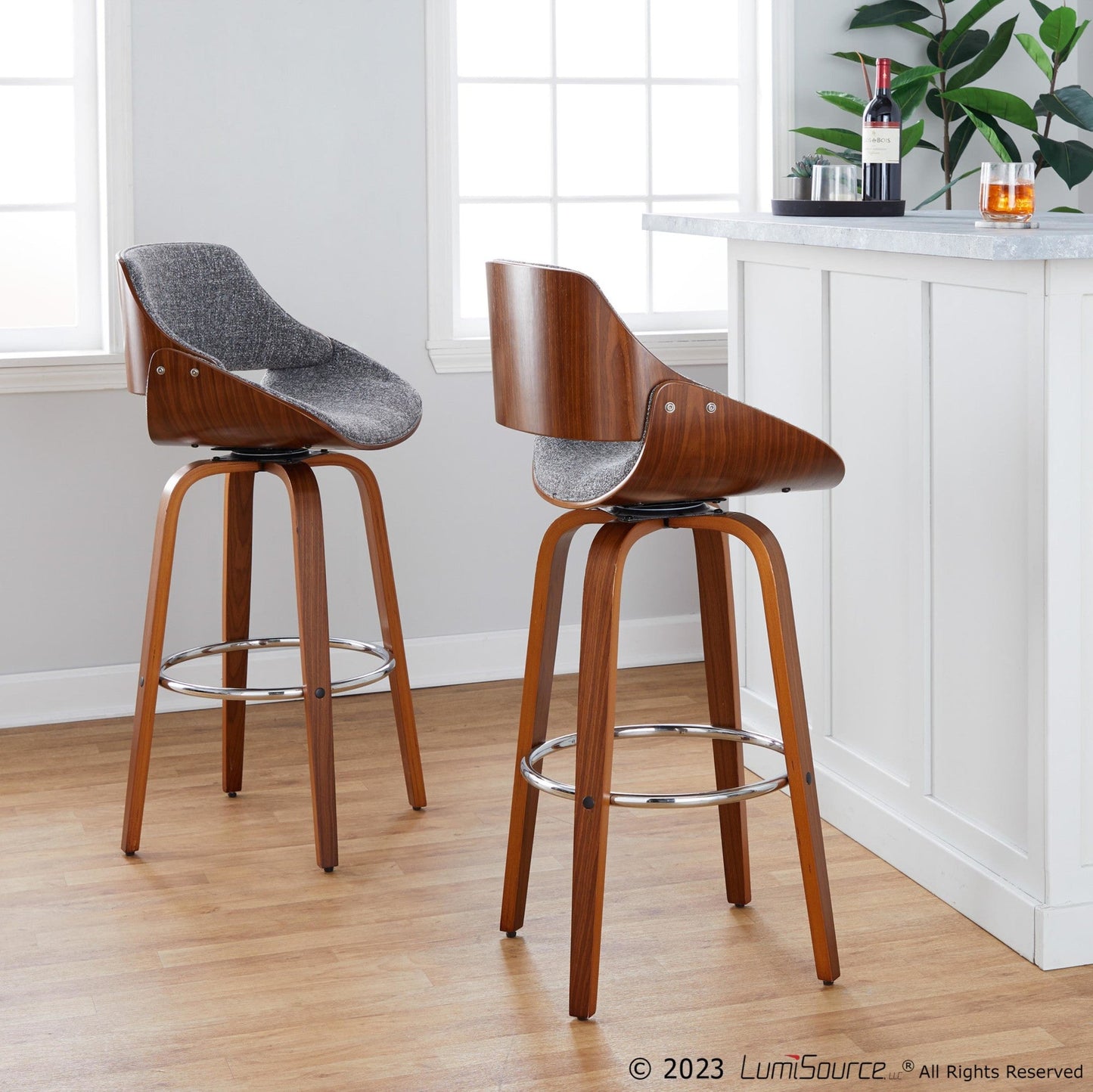 Majestic Office Furniture 30" Fixed-Height Barstool - Set of 2