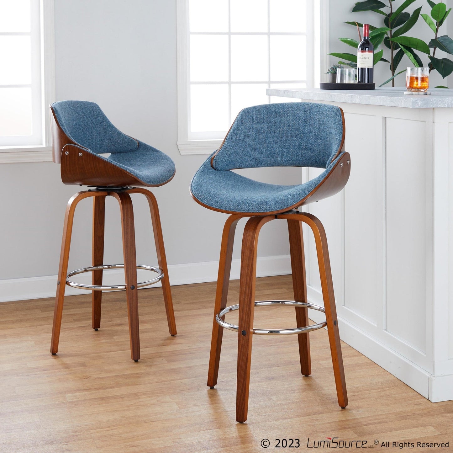 Majestic Office Furniture 30" Fixed-Height Barstool - Set of 2