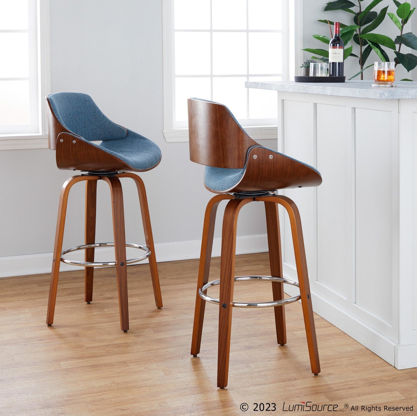 Majestic Office Furniture 30" Fixed-Height Barstool - Set of 2