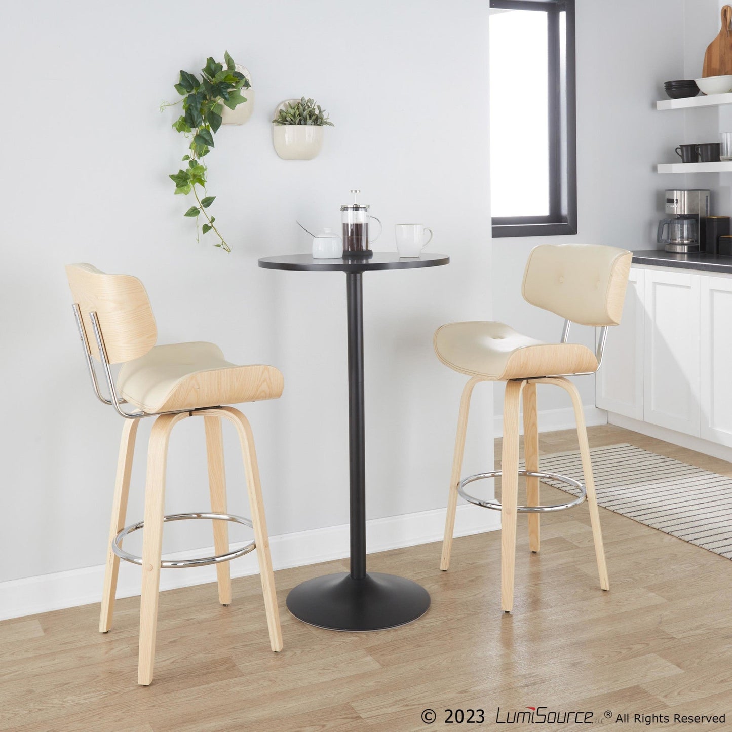 Majestic Office Furniture 30" Fixed-Height Barstool - Set of 2