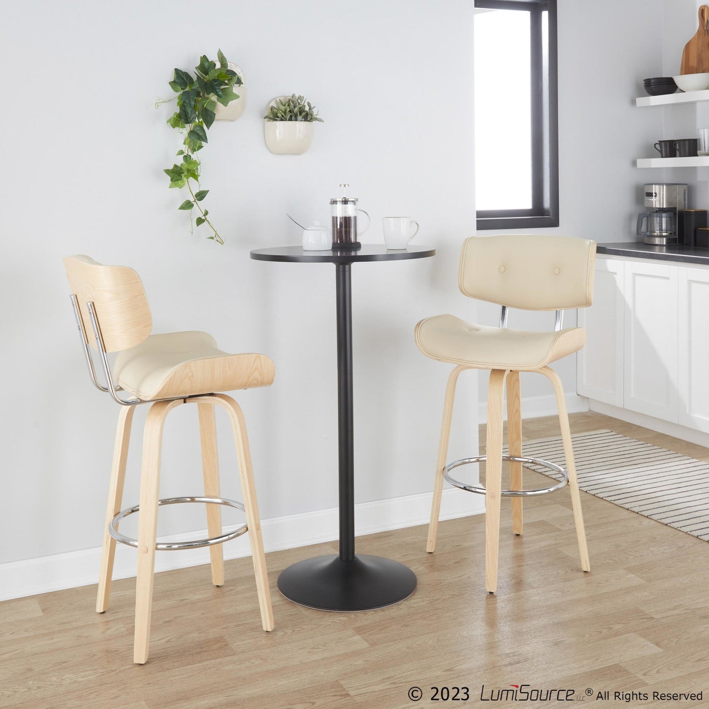 Majestic Office Furniture 30" Fixed-Height Barstool - Set of 2
