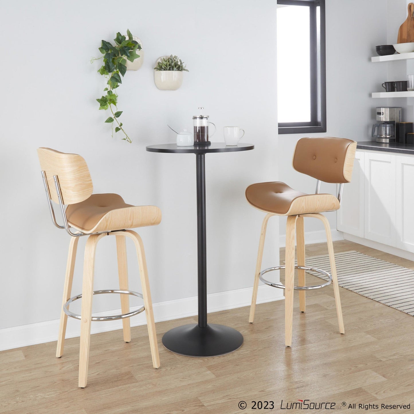 Majestic Office Furniture 30" Fixed-Height Barstool - Set of 2