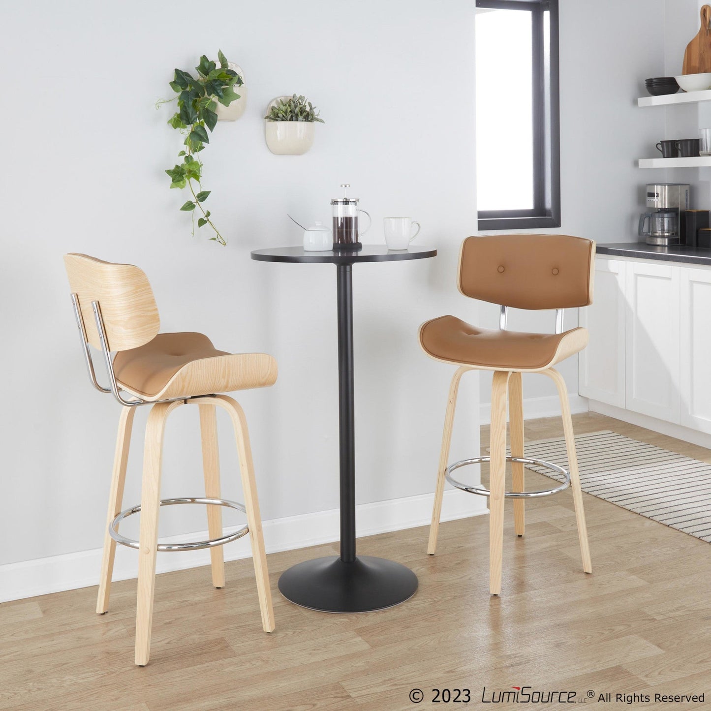 Majestic Office Furniture 30" Fixed-Height Barstool - Set of 2