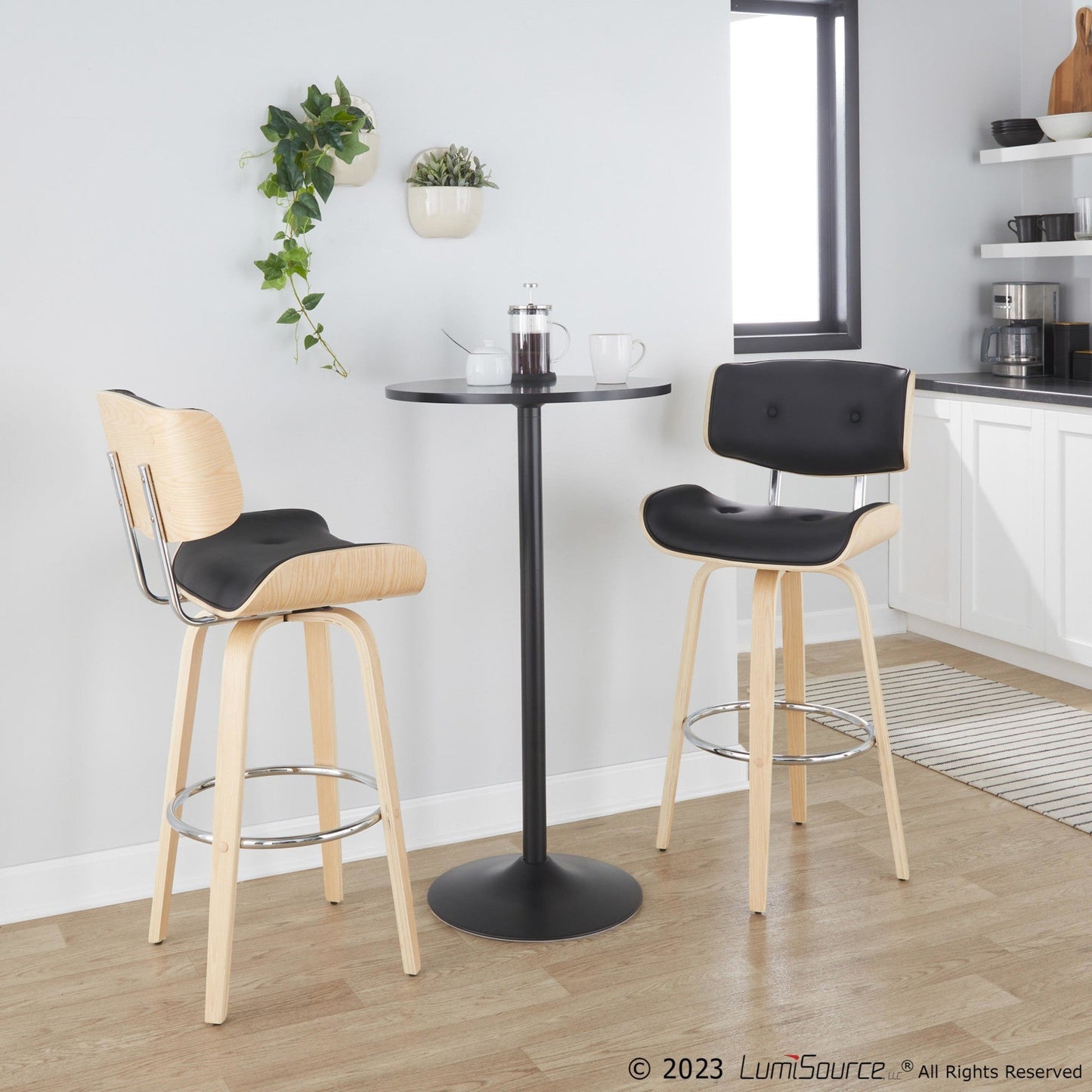 Majestic Office Furniture 30" Fixed-Height Barstool - Set of 2