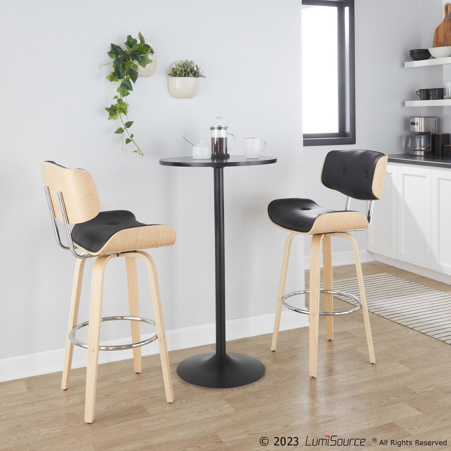 Majestic Office Furniture 30" Fixed-Height Barstool - Set of 2
