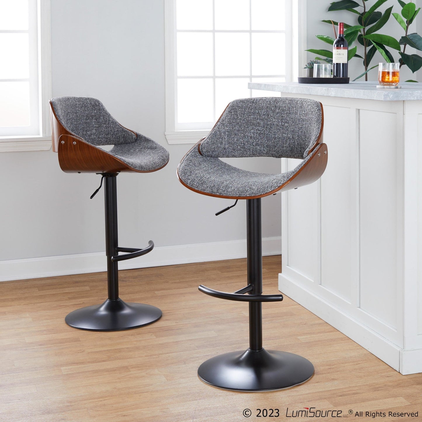 Majestic Office Furniture Adjustable Barstool - Set of 2
