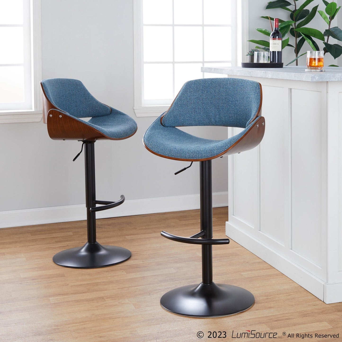 Majestic Office Furniture Adjustable Barstool - Set of 2