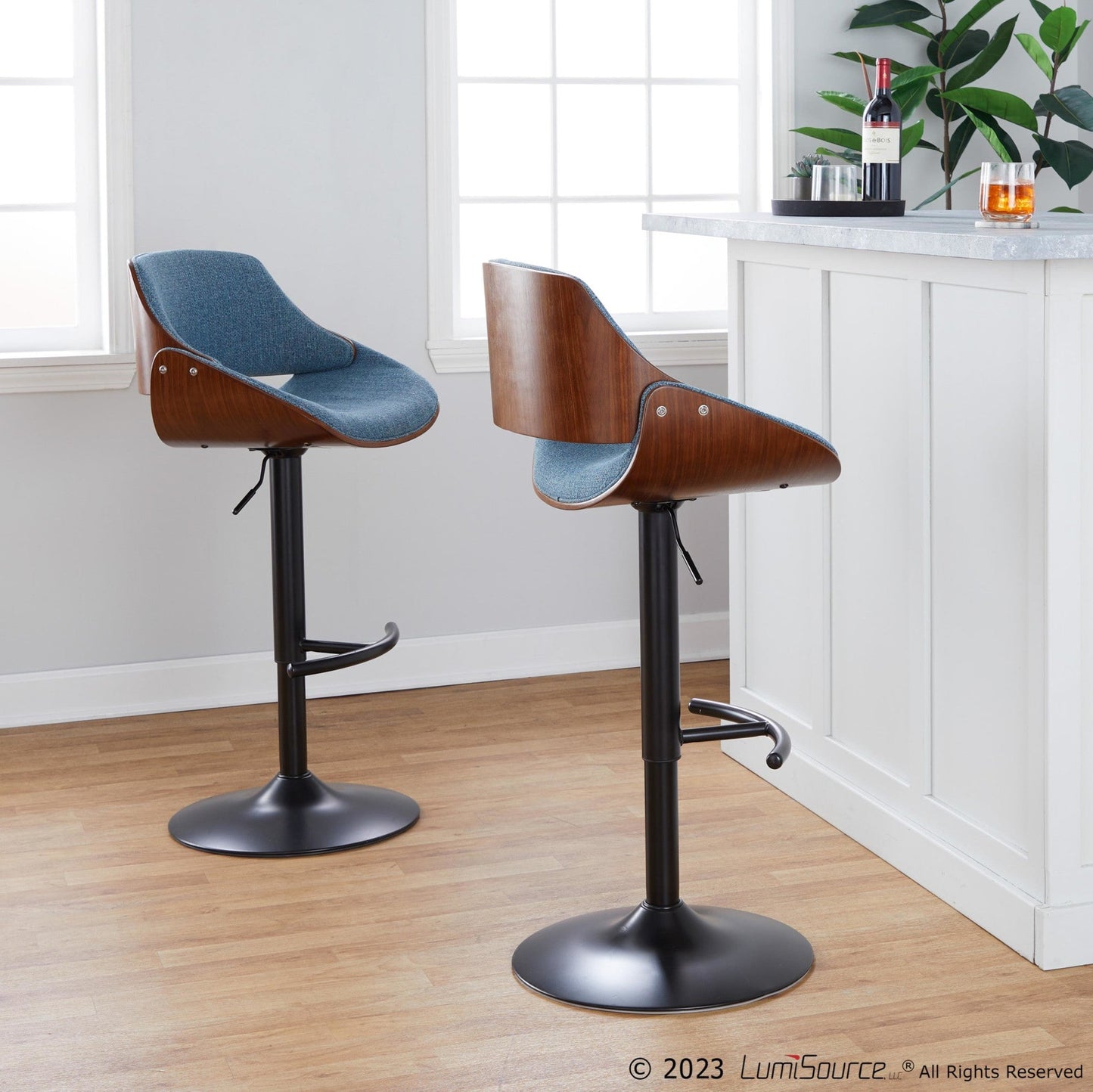 Majestic Office Furniture Adjustable Barstool - Set of 2