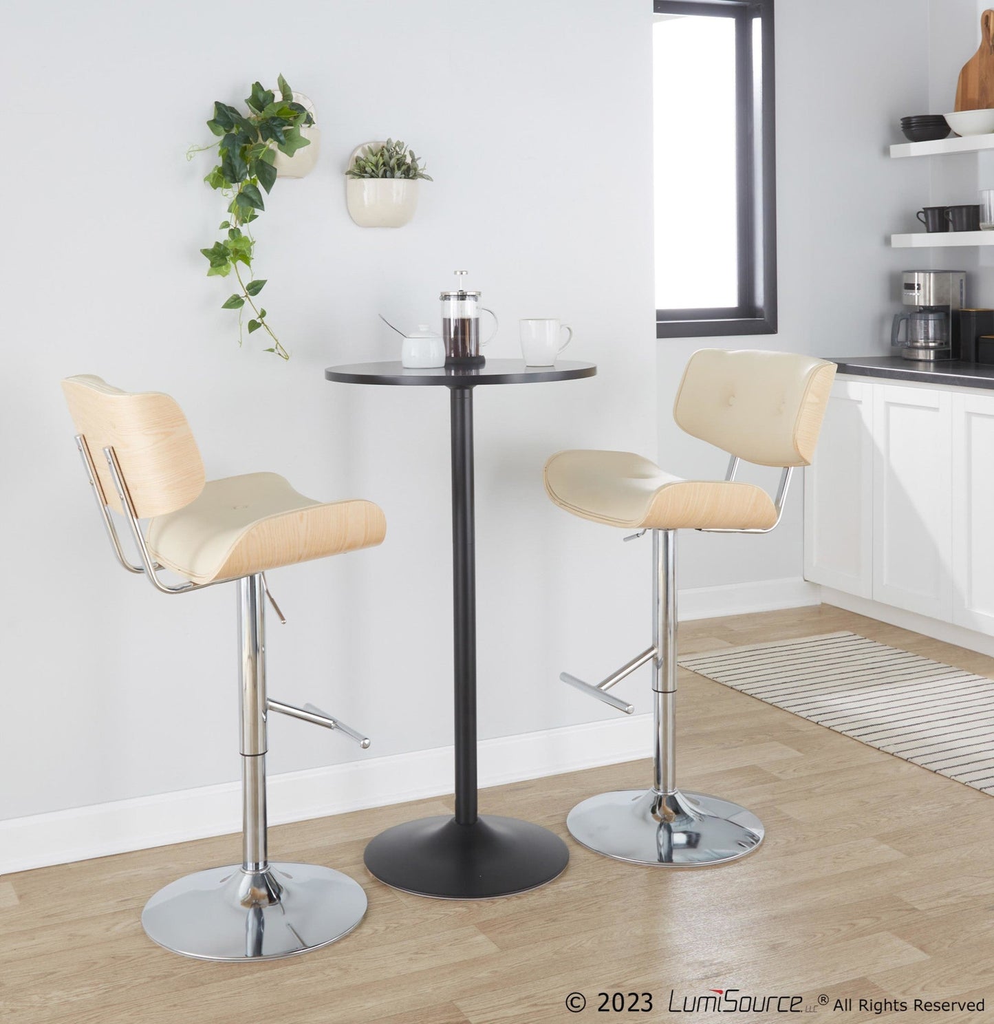 Majestic Office Furniture Adjustable Barstool - Set of 2