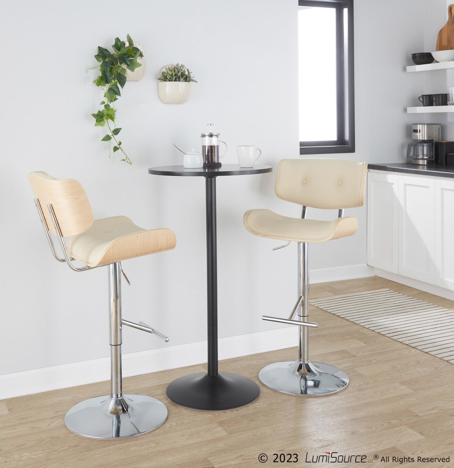 Majestic Office Furniture Adjustable Barstool - Set of 2