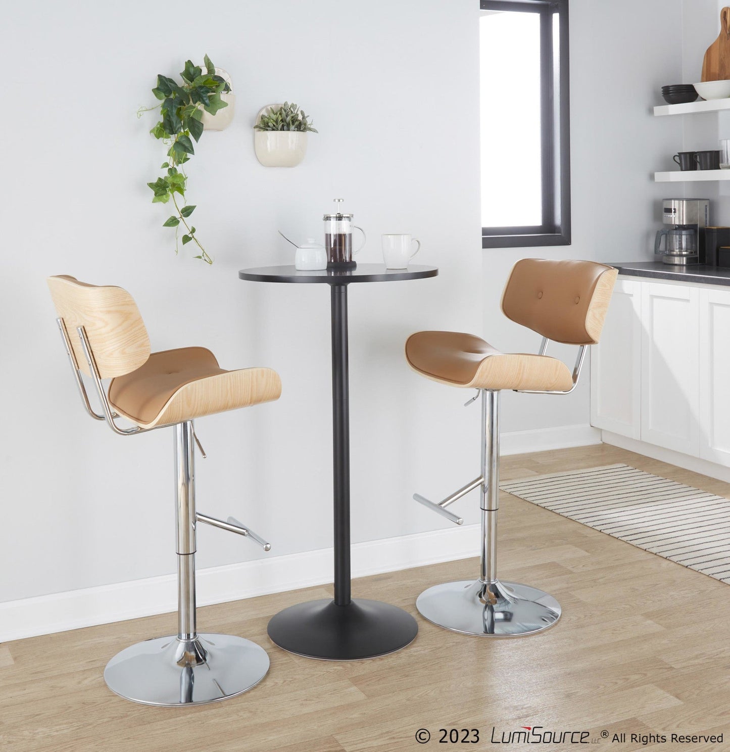 Majestic Office Furniture Adjustable Barstool - Set of 2