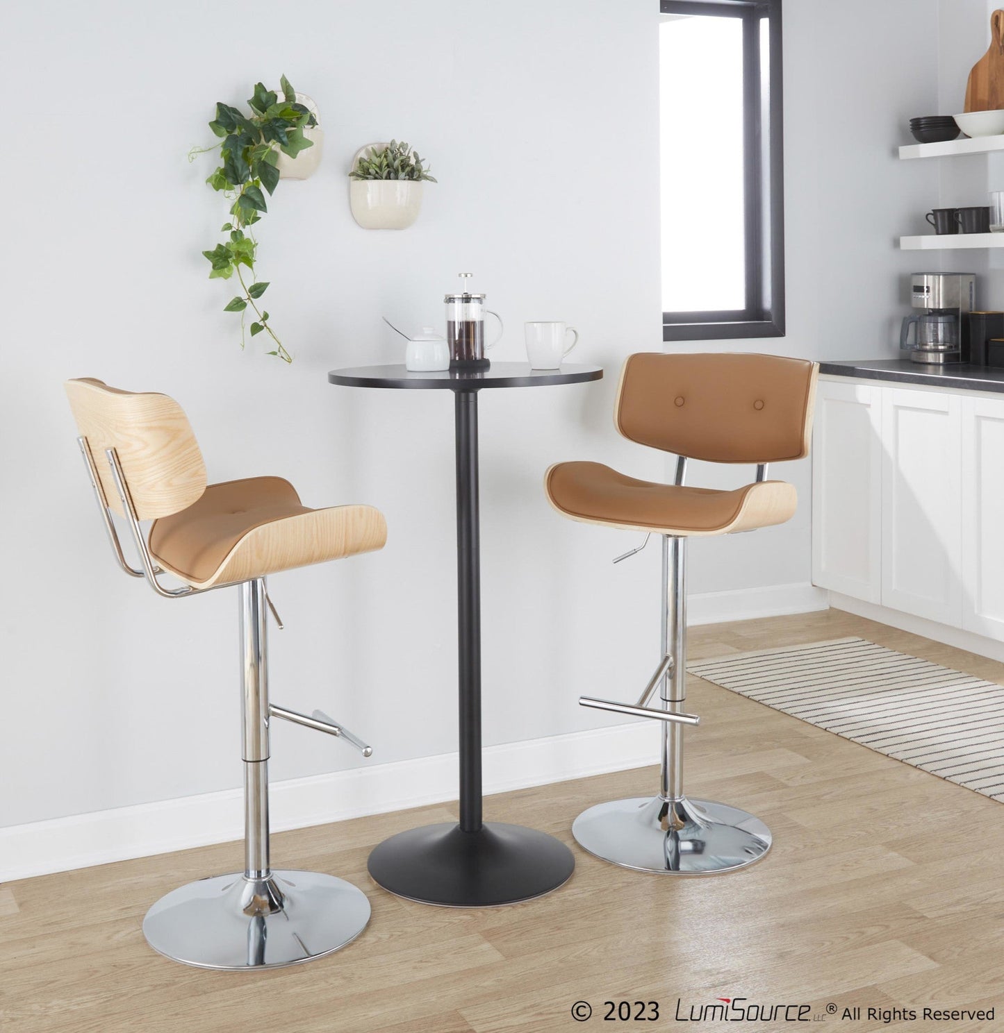 Majestic Office Furniture Adjustable Barstool - Set of 2