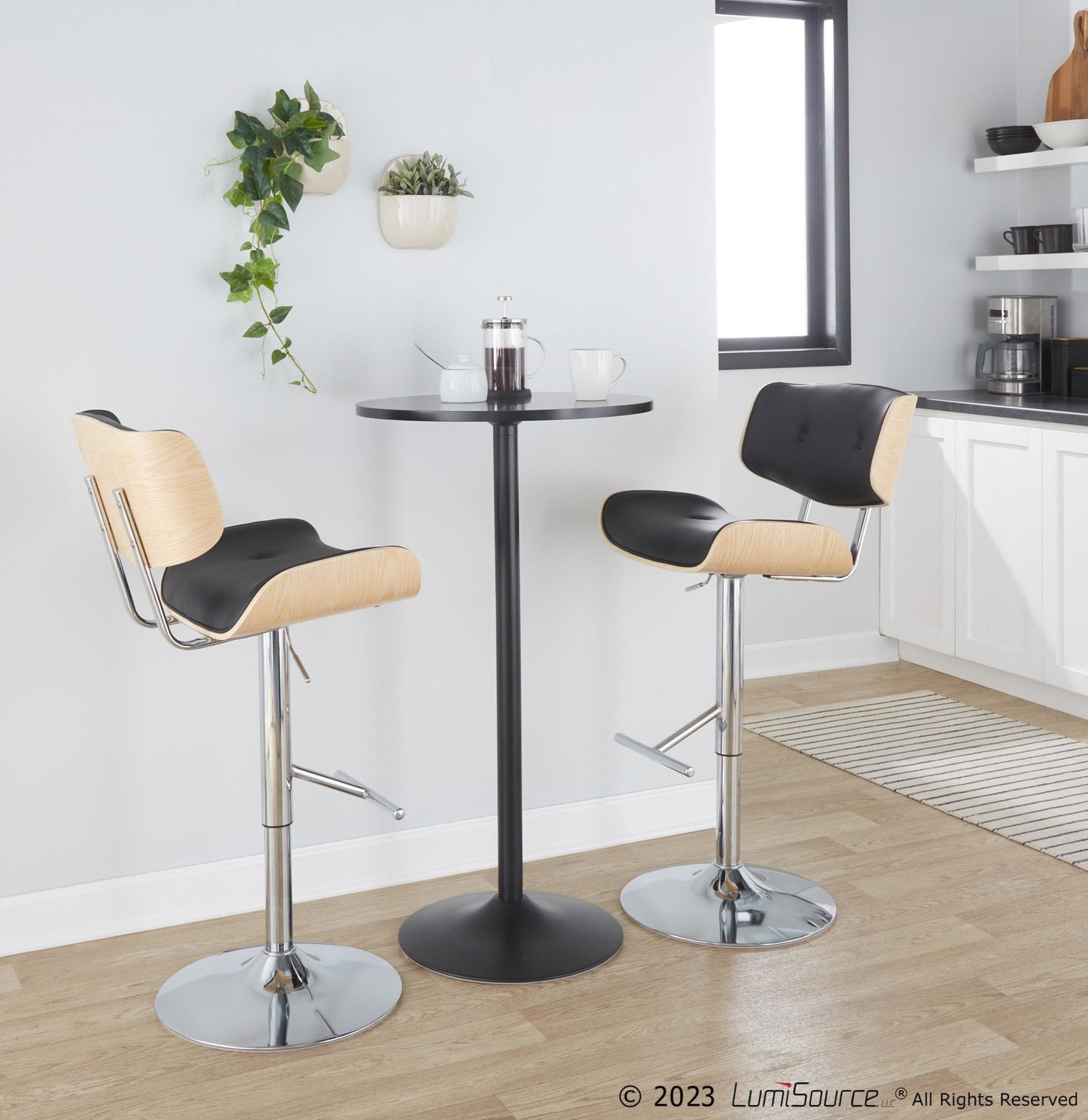 Majestic Office Furniture Adjustable Barstool - Set of 2
