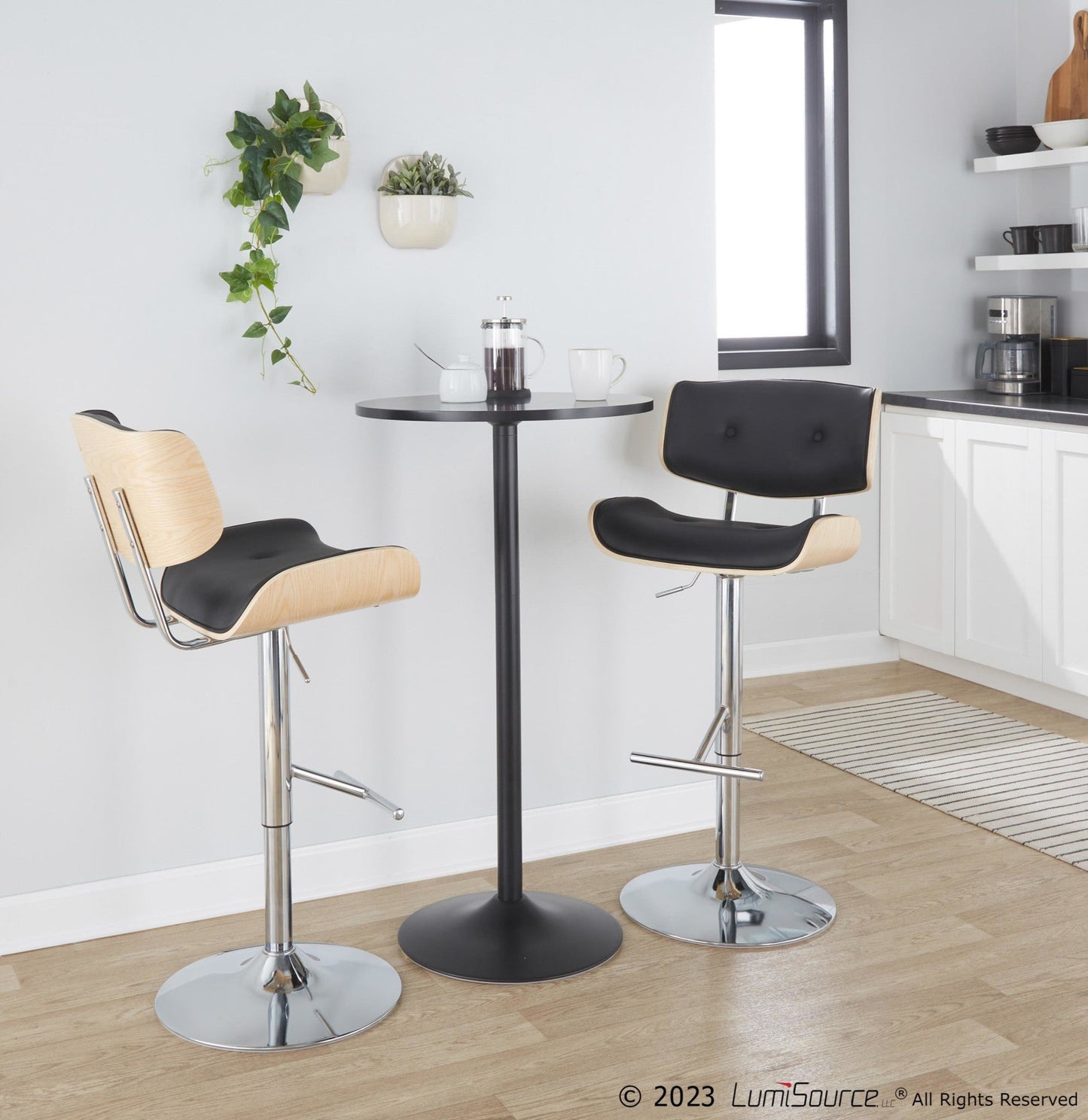 Majestic Office Furniture Adjustable Barstool - Set of 2