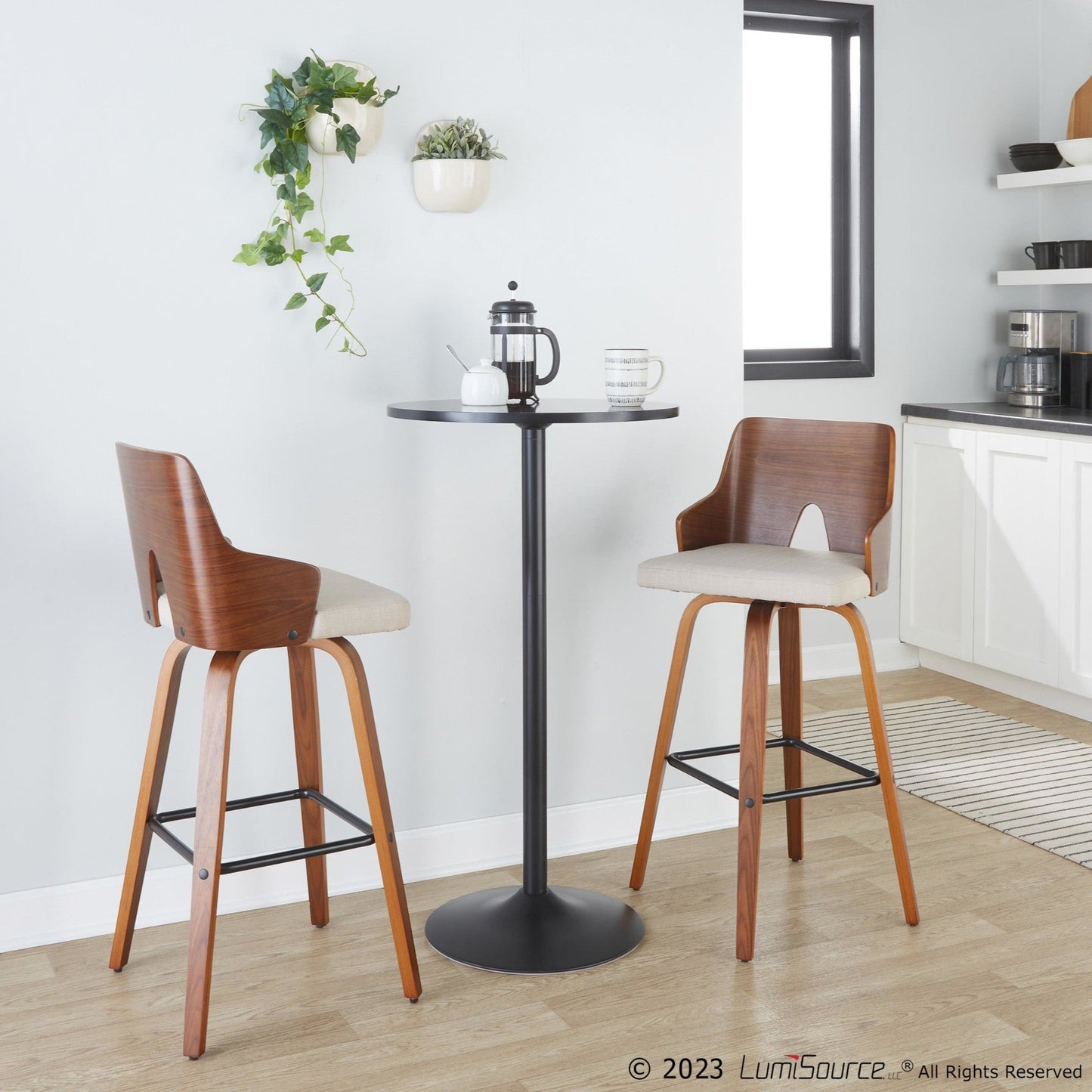 Majestic Office Furniture 30" Fixed-Height Barstool - Set of 2