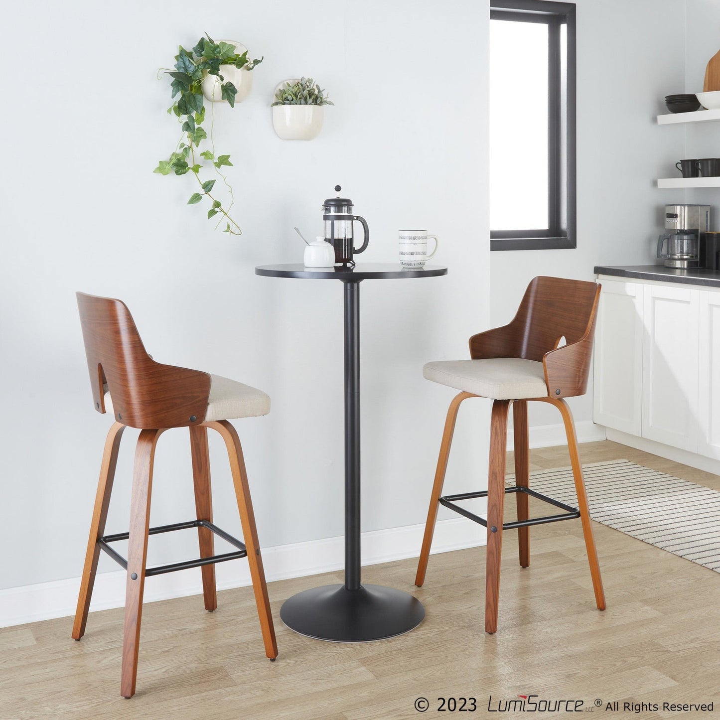 Majestic Office Furniture 30" Fixed-Height Barstool - Set of 2