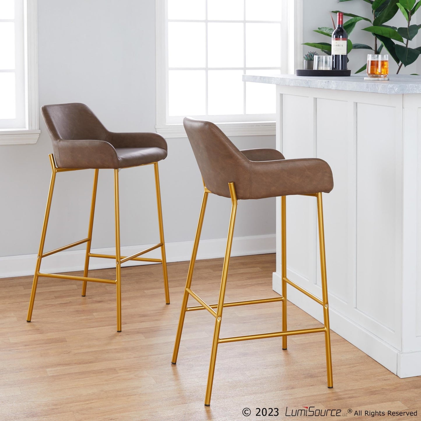 Majestic Office Furniture 30" Fixed-Height Barstool - Set of 2