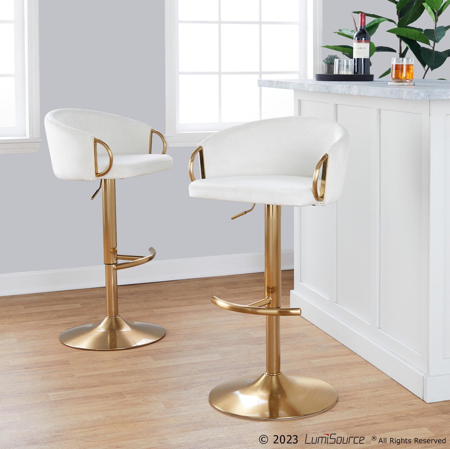 Majestic Office Furniture Adjustable Barstool - Set of 2
