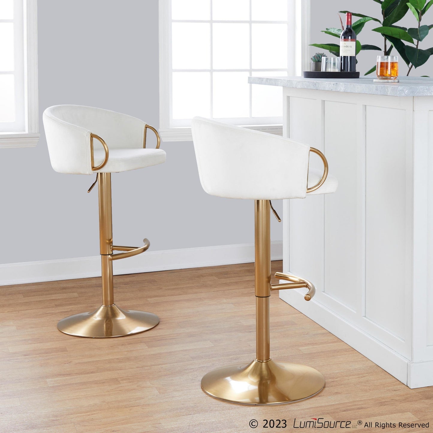 Majestic Office Furniture Adjustable Barstool - Set of 2